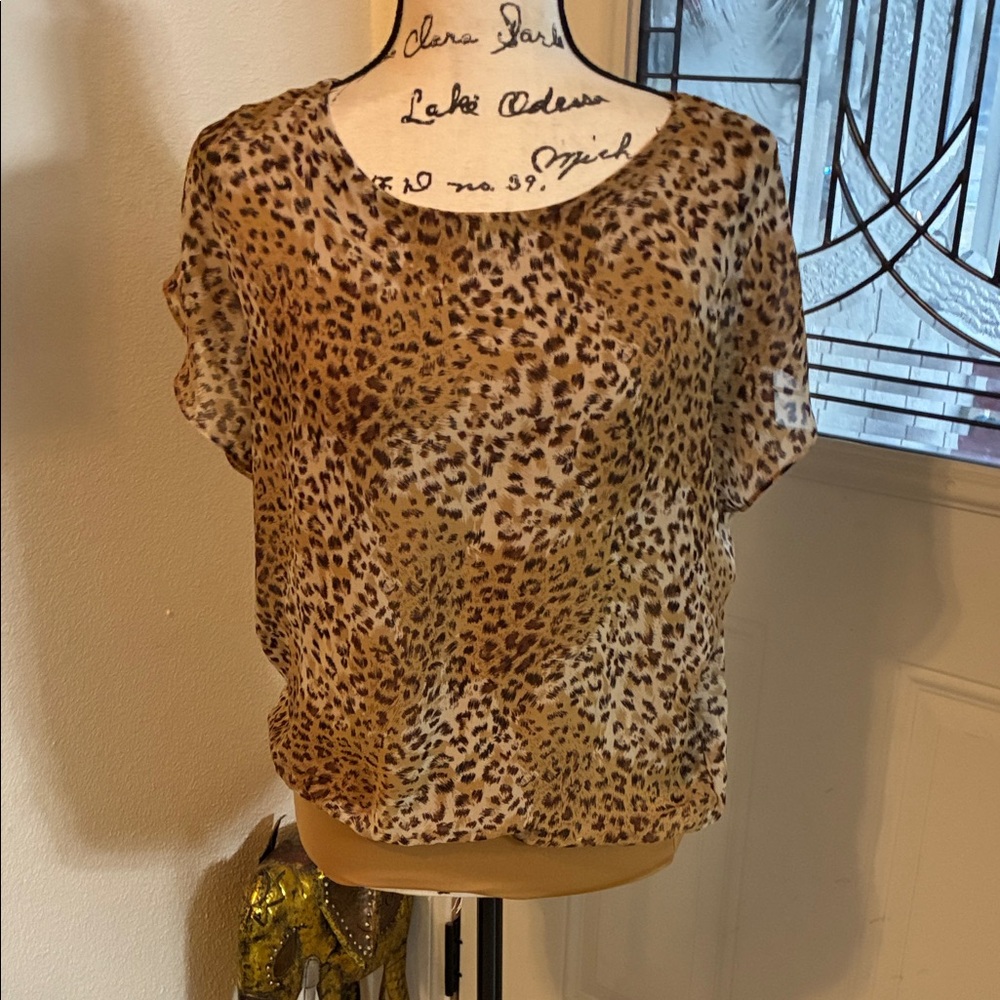 Leopard Print Women's Top-sz small